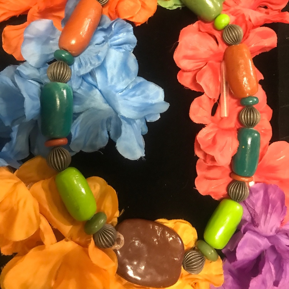 Exclusive Rare Bohemian Vintage-like Colorful Handmade Earrings